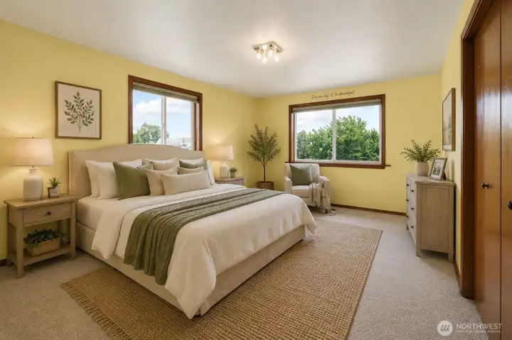 Virtually Staged bedroom