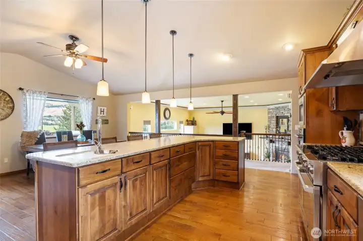 Kitchen with stunning views of Wenatchee