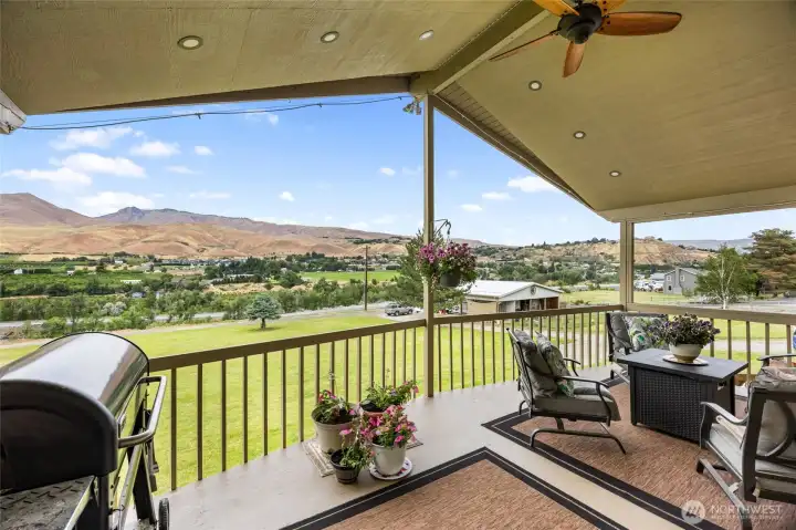 Upper Deck with views of Birch Mountain right off the dining and kitchen area