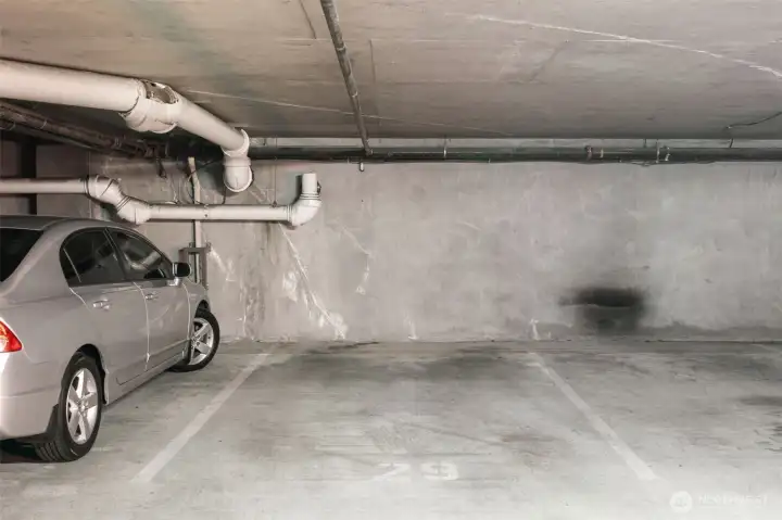 Secure parking spot in garage Secure parking spot in garage