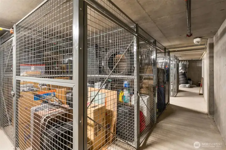 Storage unit in secure garage Storage unit in secure garage