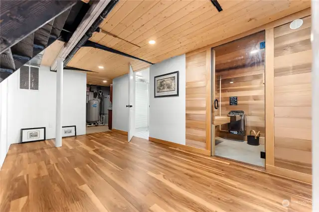 Basement with sauna