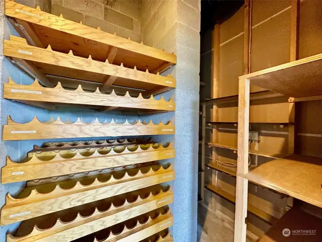 Wine cellar.