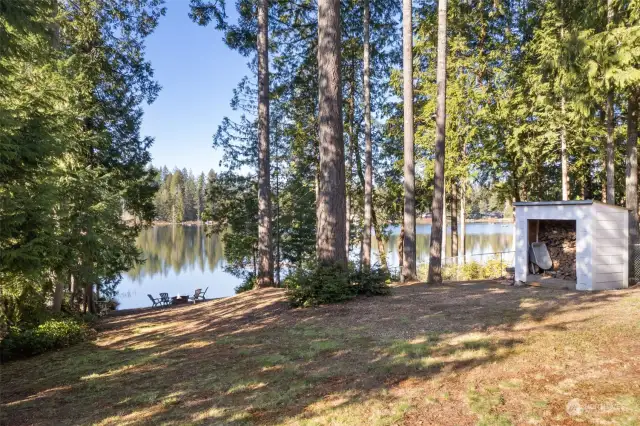 Fenced on 2 sides, this beautiful private  property has plenty of space for all of your outdoor activities