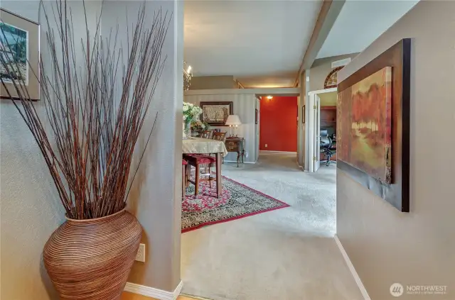 Entry through front door