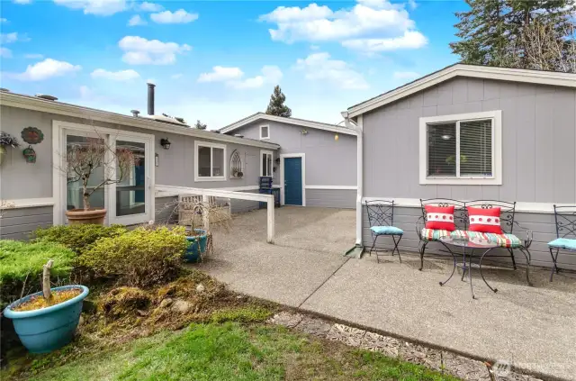 View of patio from yard
