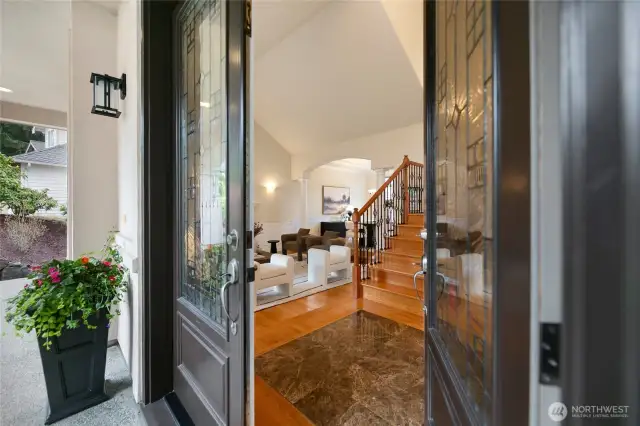 Leaded Glass Entry Doors