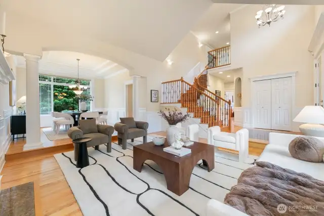 Vaulted Ceiling in the beautiful formal living room