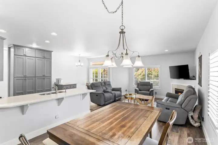 Dining Area/ Living Room/ Kitchen Area; Open Concept