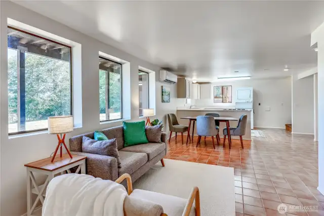 Lower level - easy for multigenerational living. This unit has a mini split as well.