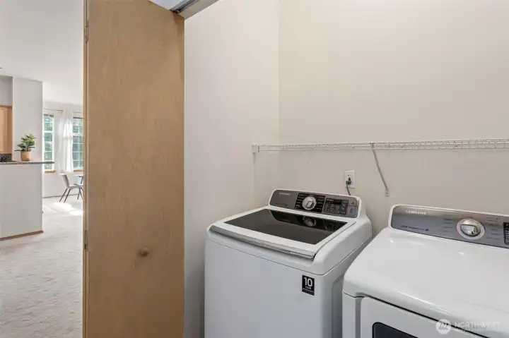 Laundry space off of the hallway