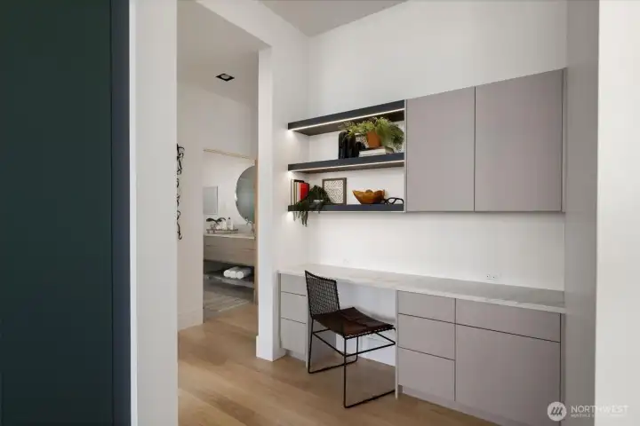 Built in Desk area