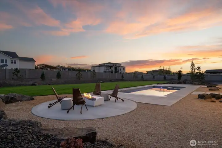 Firepit at night