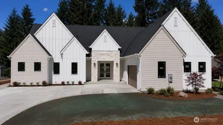 NEW CONSTRUCTION! Completed in MAY! This gorgeous LUXURY ONE STORY home offers three bedrooms, an office AND a bonus room on 1/3 acre lot ~ (entryway stone is virtual, but being installed in a week)