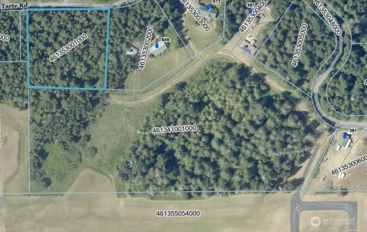 Property with dotted line airstrip easement Property with dotted line airstrip easement