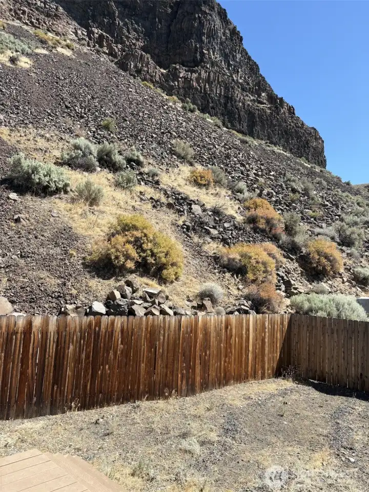 View of the basalt mt. from the back yard