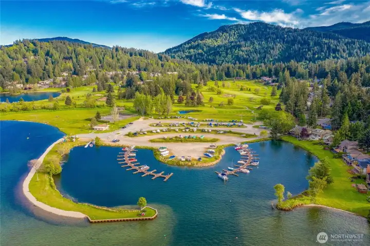 Beautiful Aerial of Sudden Valley Community and Marina.