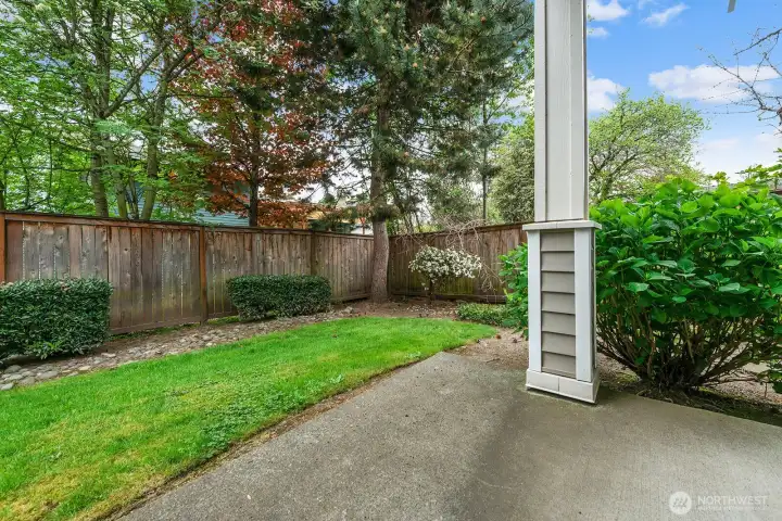 Back yard is maintained by HOA