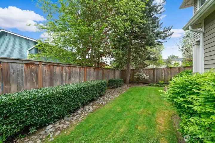 Back yard is maintained by HOA