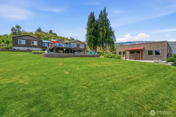 Back yard and shop
