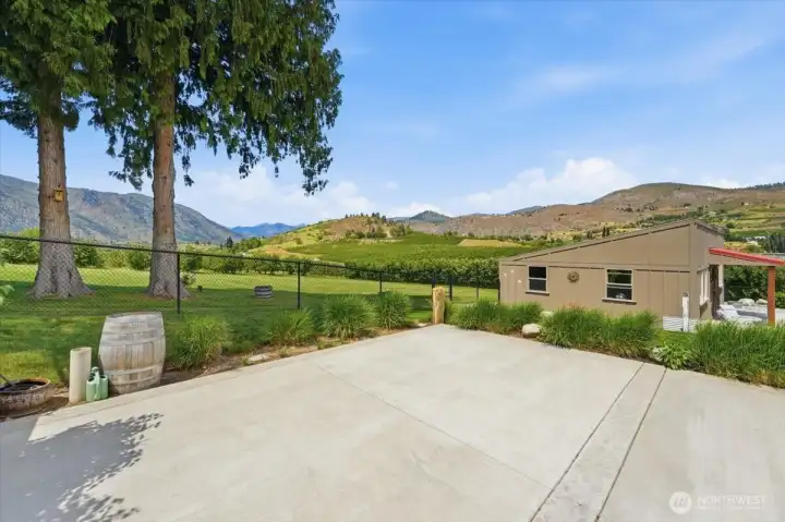 Generous patio