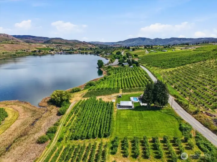 Drone footage of full 1 acre property