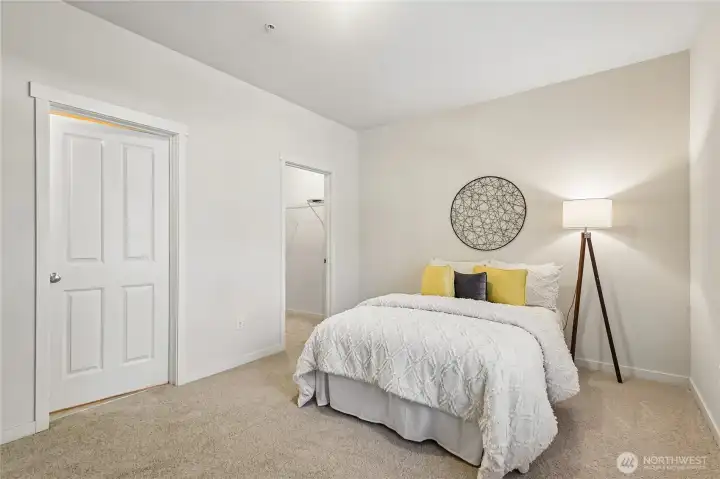 Walk in closet & 3/4 bath in your main floor guest suite