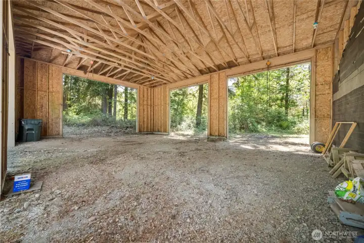 over 2,200 sq ft of shop/garage space!