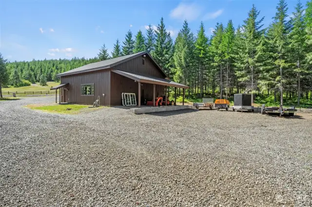 Covered carport parking area