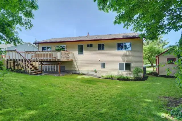 Lovely yard!  Mature landscaping.