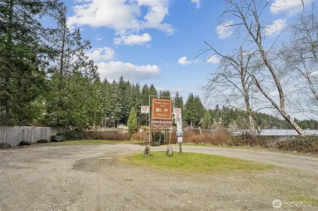 Public access to Trail End Lake.
