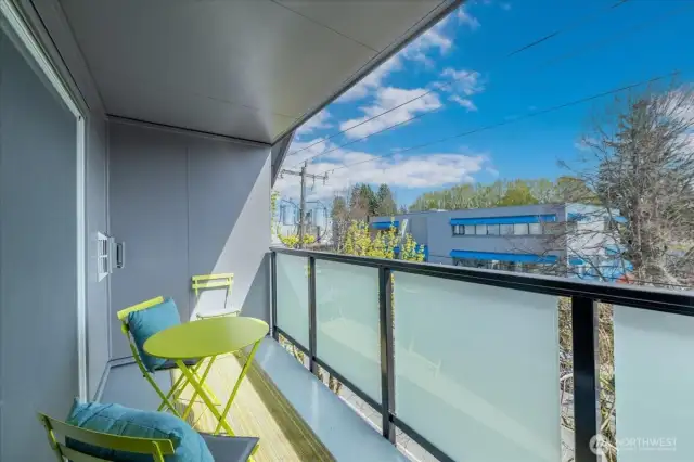 Warm, sunny and bright covered patio