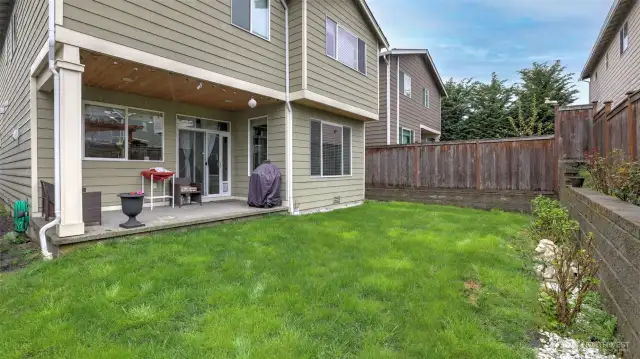 A covered patio extends your outdoor living.