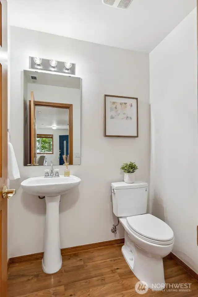Powder bath downstairs.
