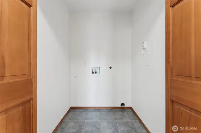 Upstairs laundry closet.