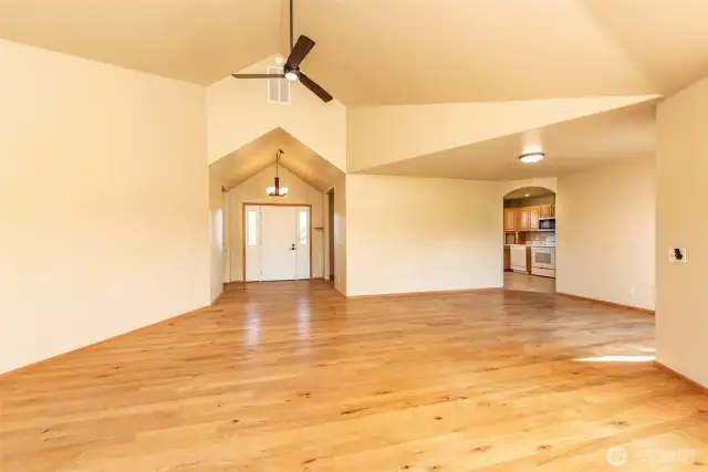 Hardwood Floors in Lg  Living Room w/access to back deck