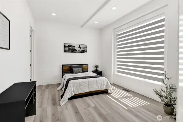 Bedroom on the main floor with walk in closet