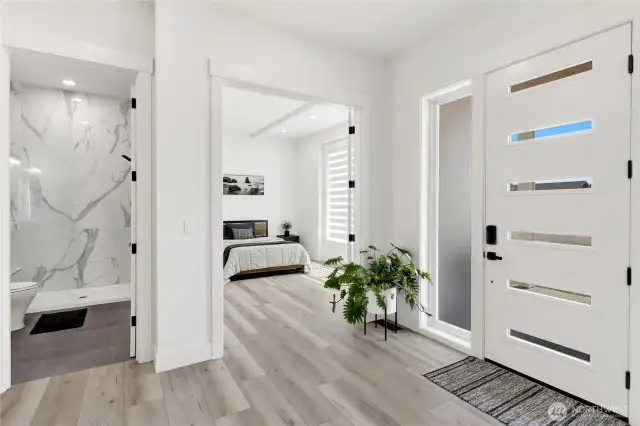 Entry Way with easy care flooring thought the house