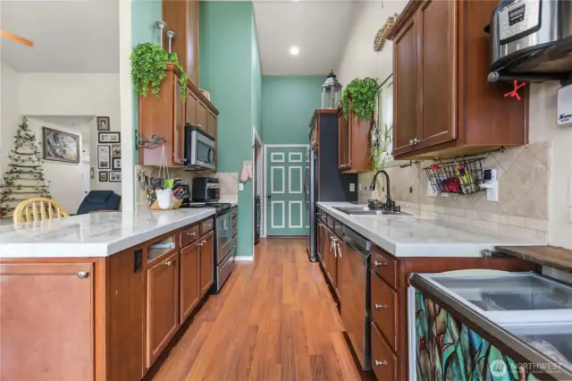 Cabinets for storage!