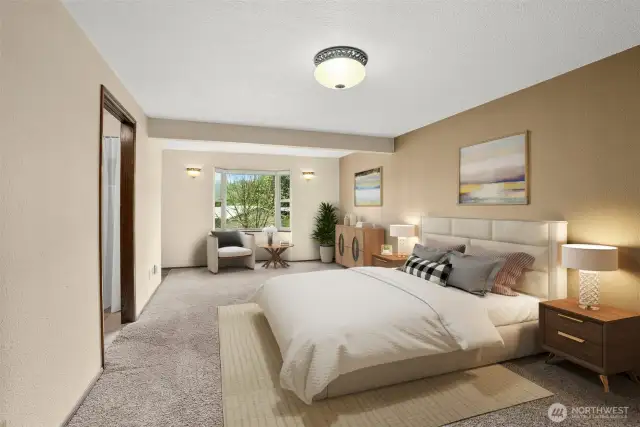 Virtually Staged Primary Bedroom