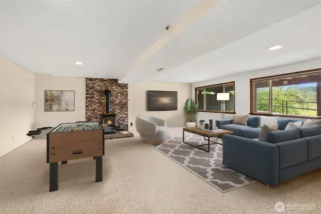 Virtually Staged Rec Room