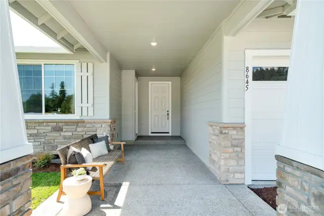 Spacious front porch