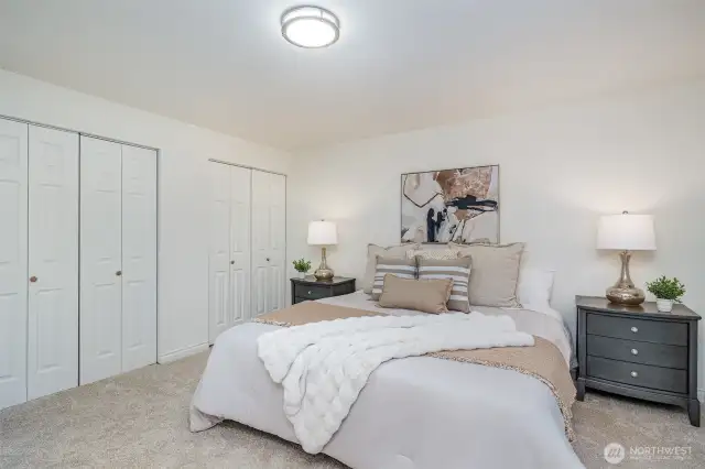 Large closet in the primary bedroom