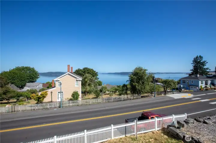 View from main level to Tacoma Narrows Bridge
