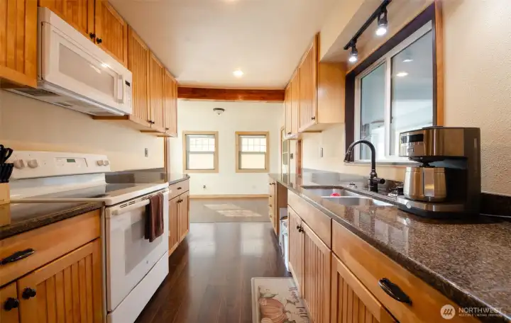 Newly remodeled with easy reach cabinets