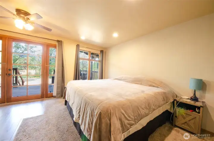 Main floor bedroom with walk in closet