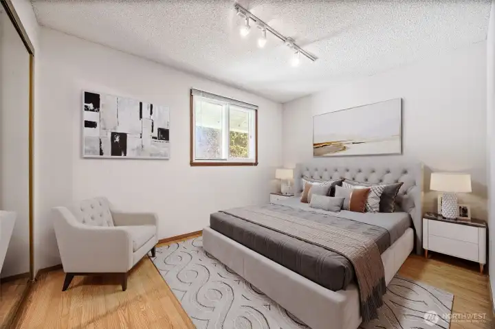 Virtually Staged.  2nd bedroom.
