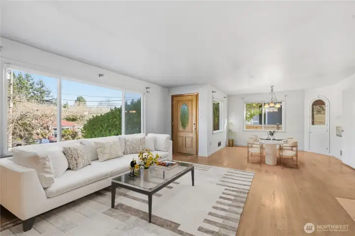 Living Room and dining room.