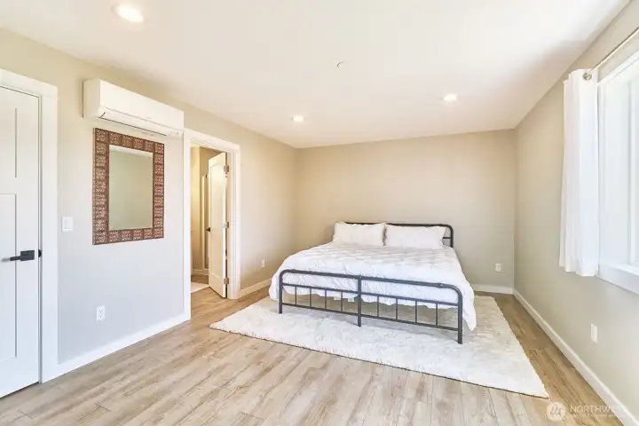 Primary and door to ensuite bath