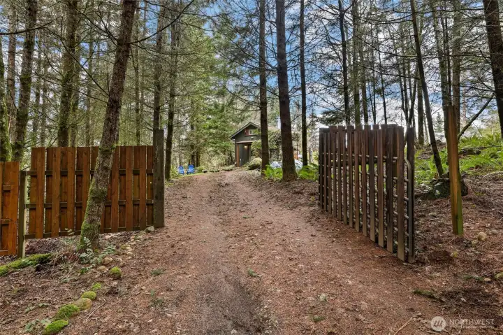 Gated driveway for privacy